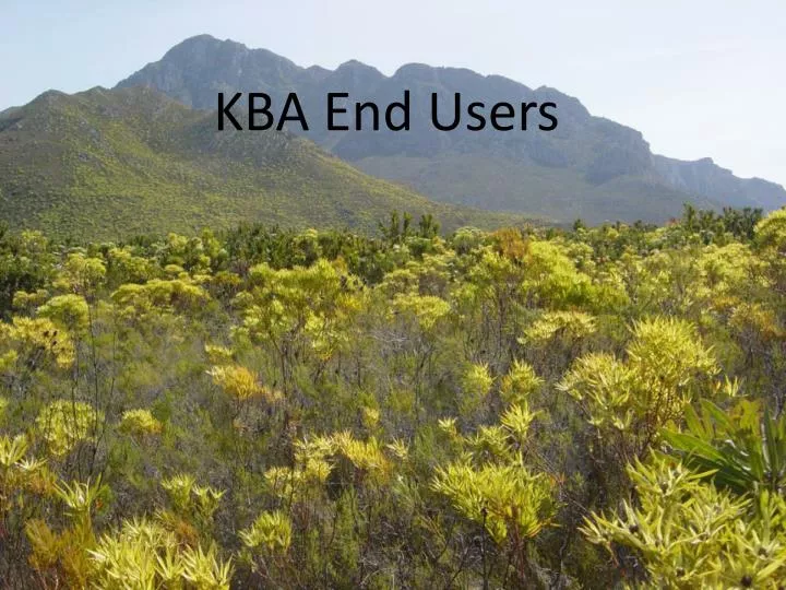 kba end users n.