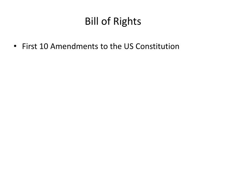 the bill of rights powerpoint