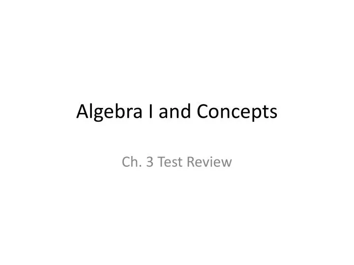 algebra i and concepts n.