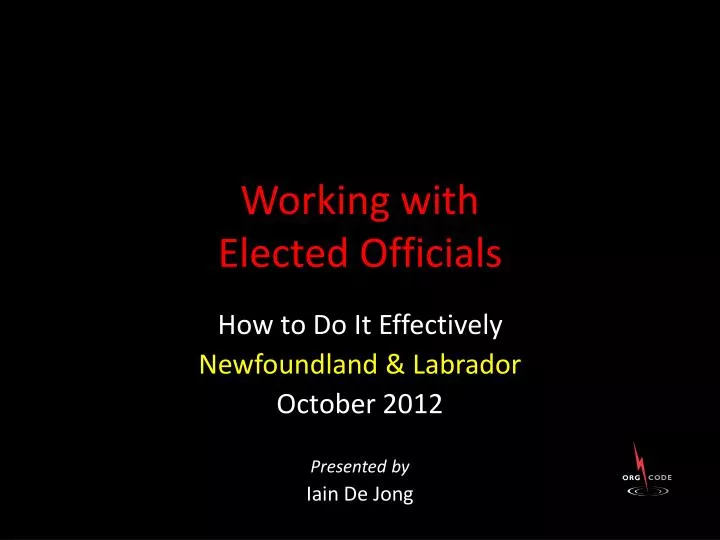 How to get a job with an elected official