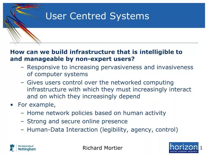 user centred systems n.