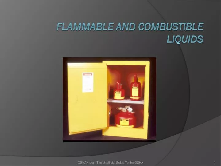 PPT Flammable and Combustible Liquids PowerPoint Presentation, free