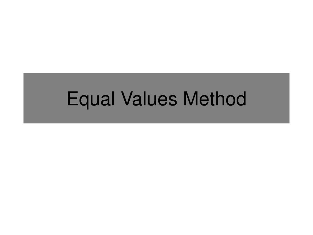 Equal value. Метод value.