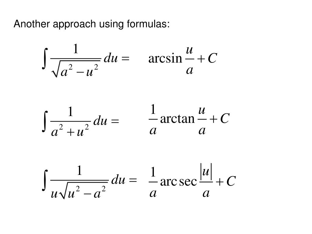 PPT - Integrals Using Inverse Trig Functions PowerPoint Presentation ...