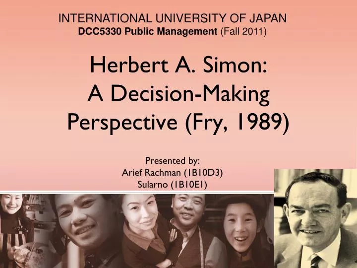 Herbert Simon Decision Making Paper – LQPPM