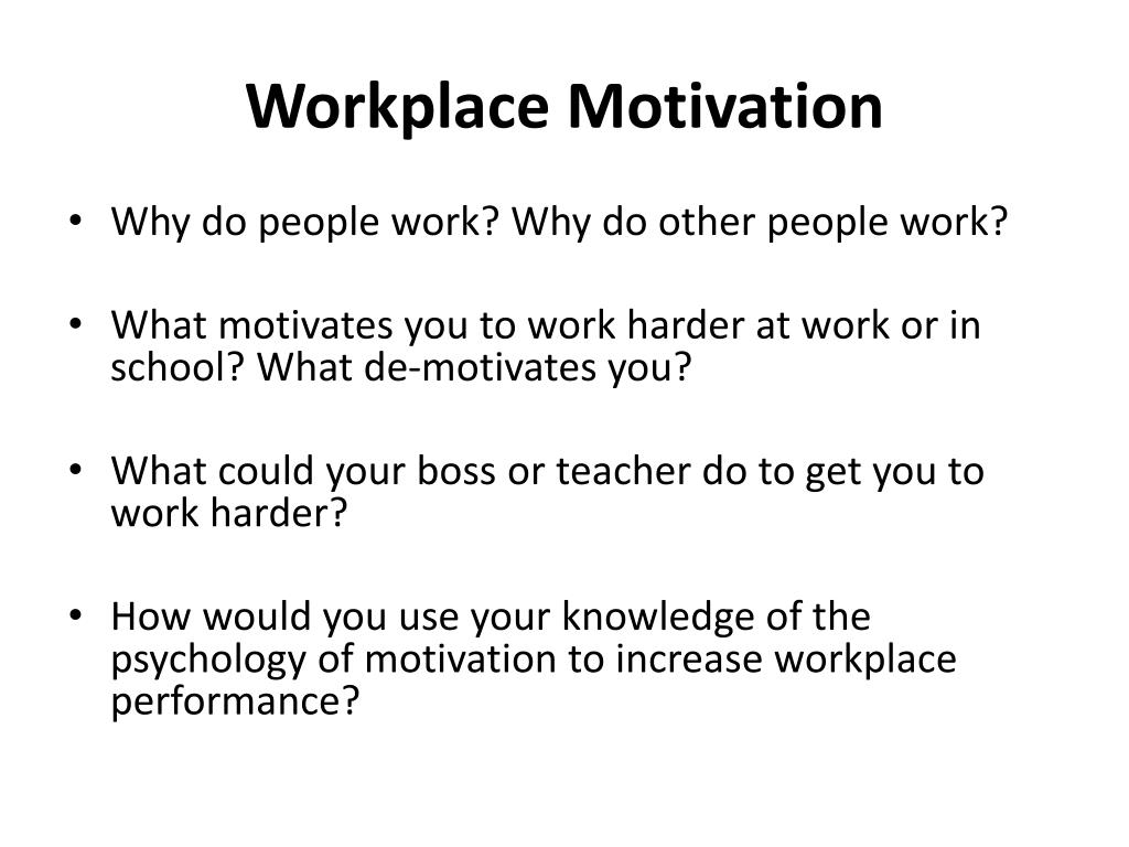 presentation about motivation at work