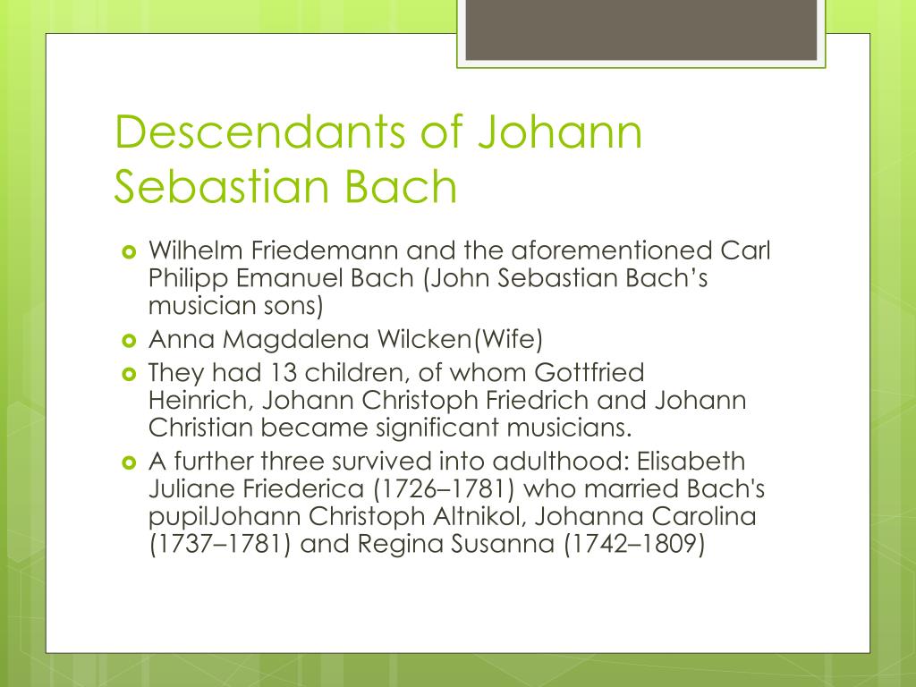 PPT - Bach Family PowerPoint Presentation, free download - ID:2739090