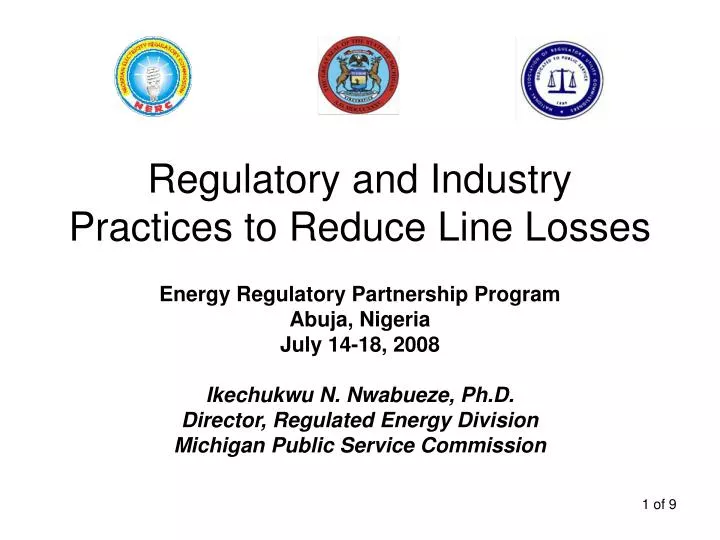 regulatory and industry practices to reduce line losses n.