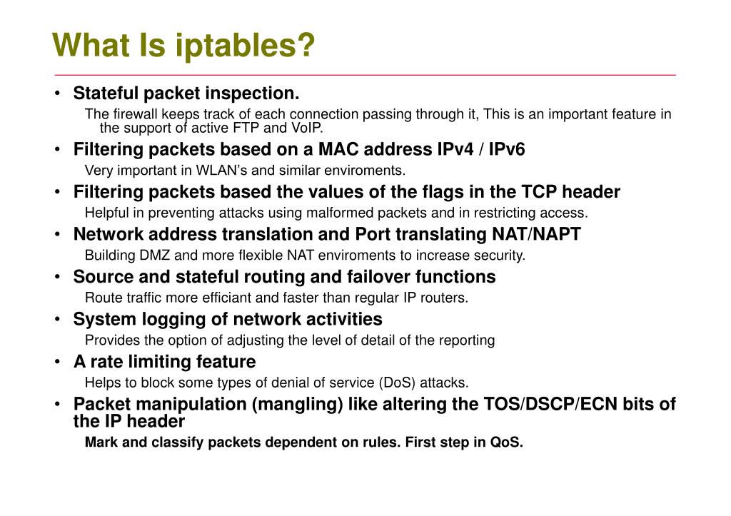show iptables show iptables