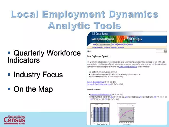 local employment dynamics analytic tools n.