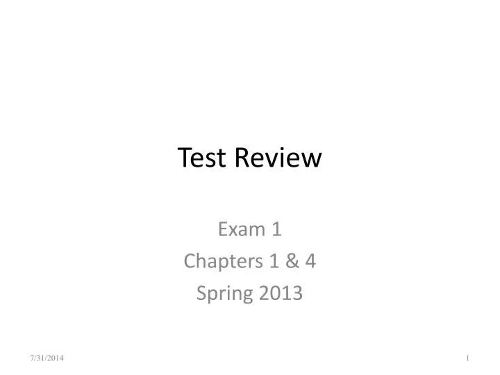 PPT - Test Review PowerPoint Presentation, free download - ID:2739678
