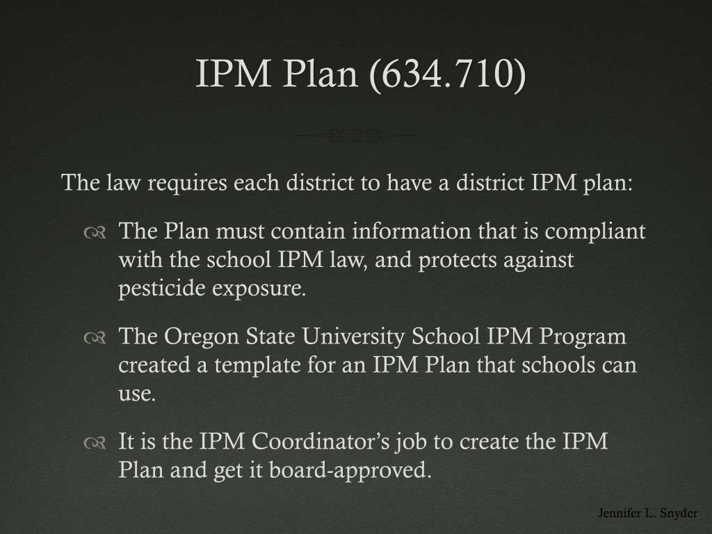 PPT - Comprehensive Integrated Pest Management Law in Oregon Schools ...