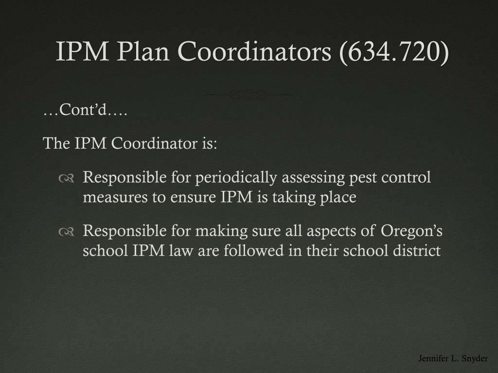 PPT - Comprehensive Integrated Pest Management Law in Oregon Schools ...