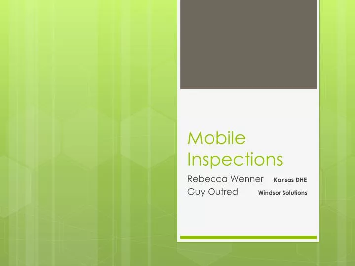 PPT Mobile Inspections PowerPoint Presentation, free download ID