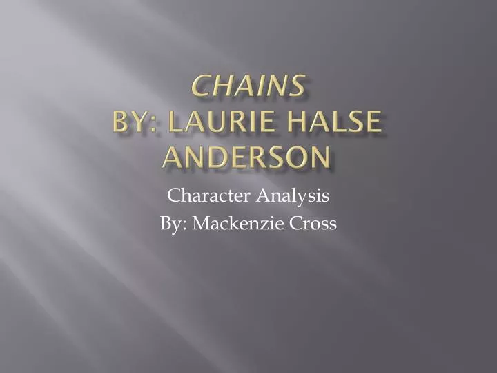 chains anderson chains anderson