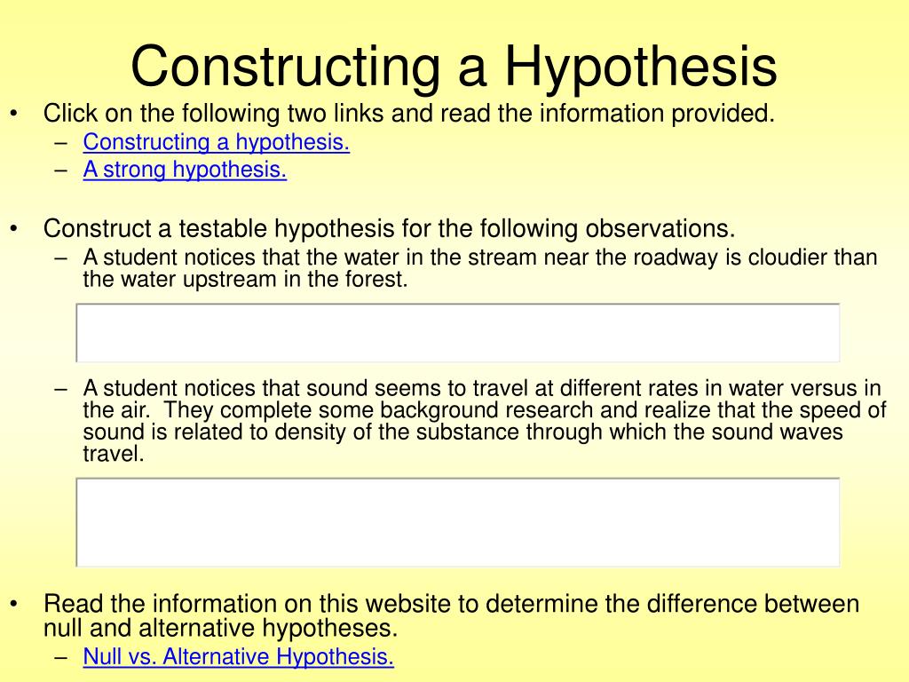 what is a construct hypothesis