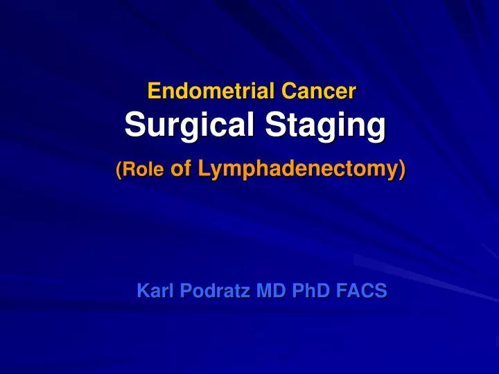 cancer endometrial lymphadenectomy)