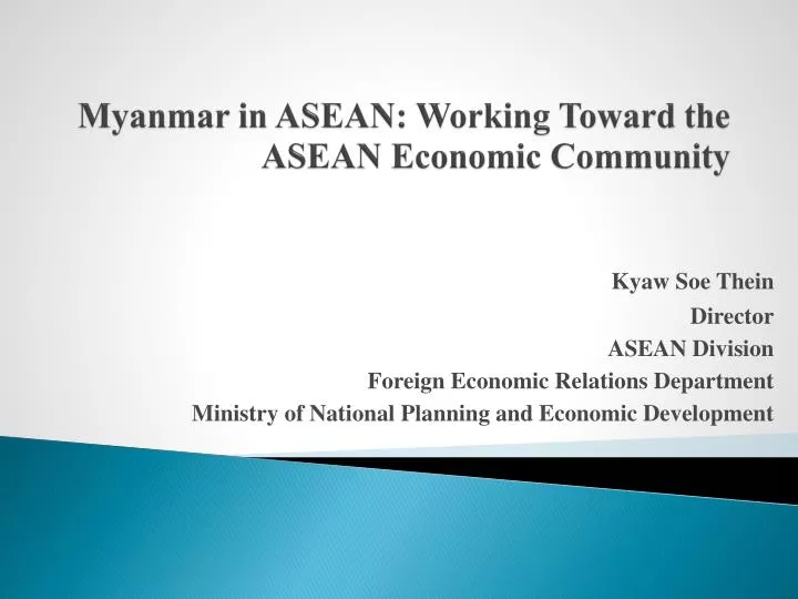 myanmar in asean working toward the asean economic community n.