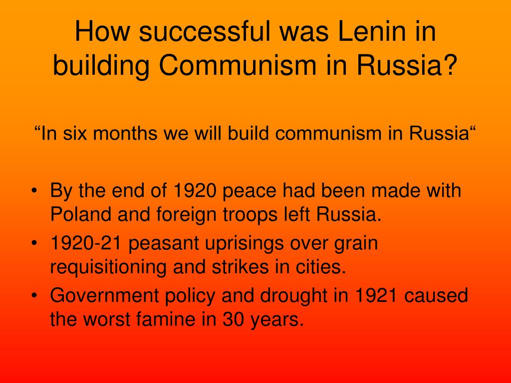 communism in russia lenin essay