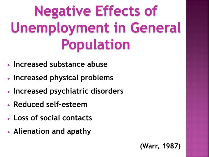impacts of unemployment