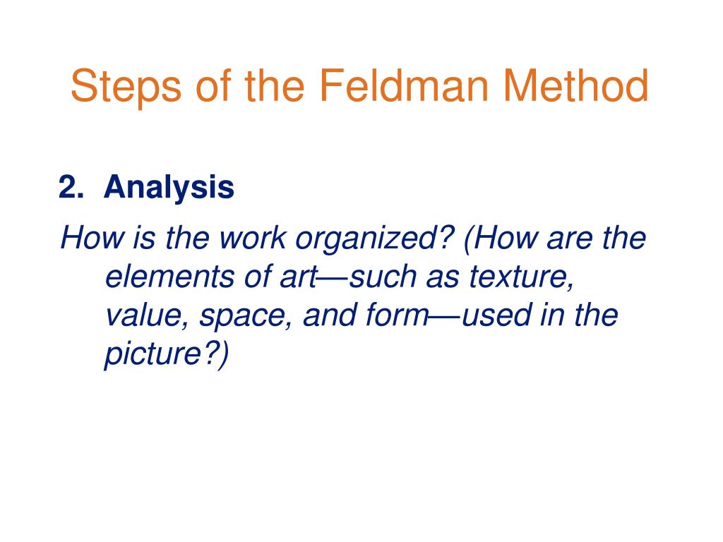 feldman method of critical analysis