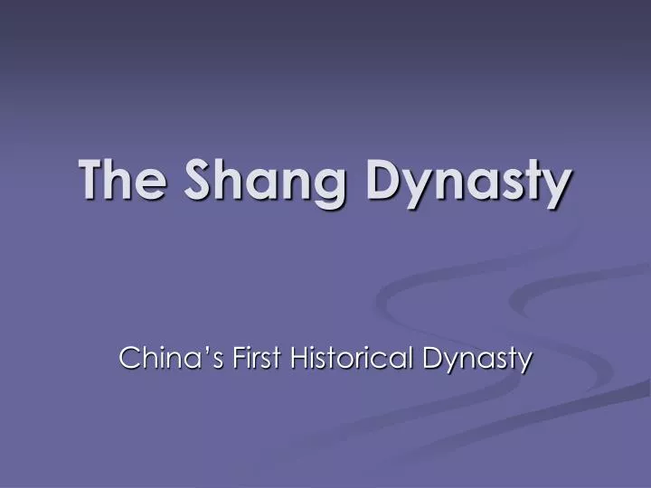 the shang dynasty n.