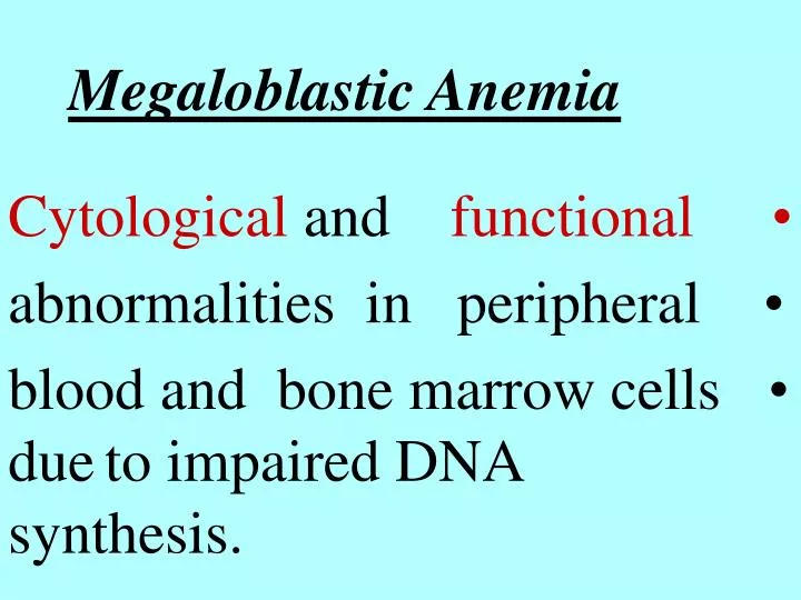 Megaloblastic Anemia DR TRYNAADH