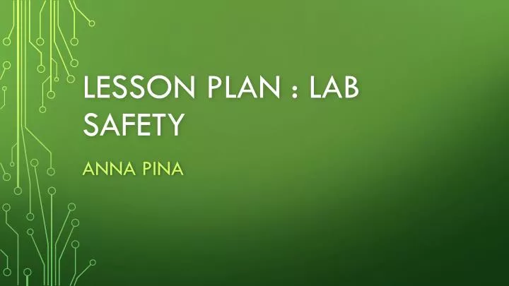lesson plan lab safety n.