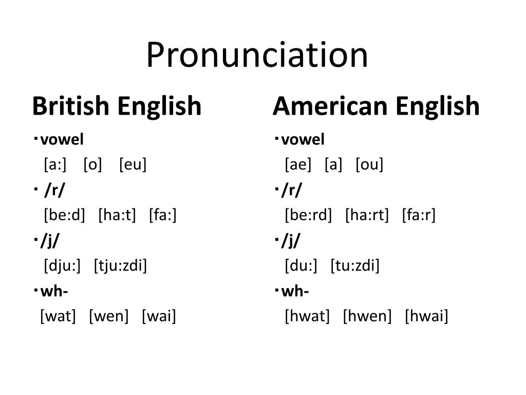 presentation british pronunciation