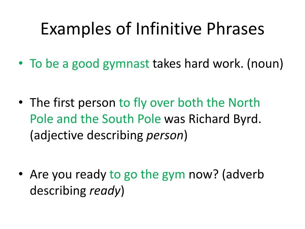 PPT Infinitives PowerPoint Presentation Free Download ID 2744955