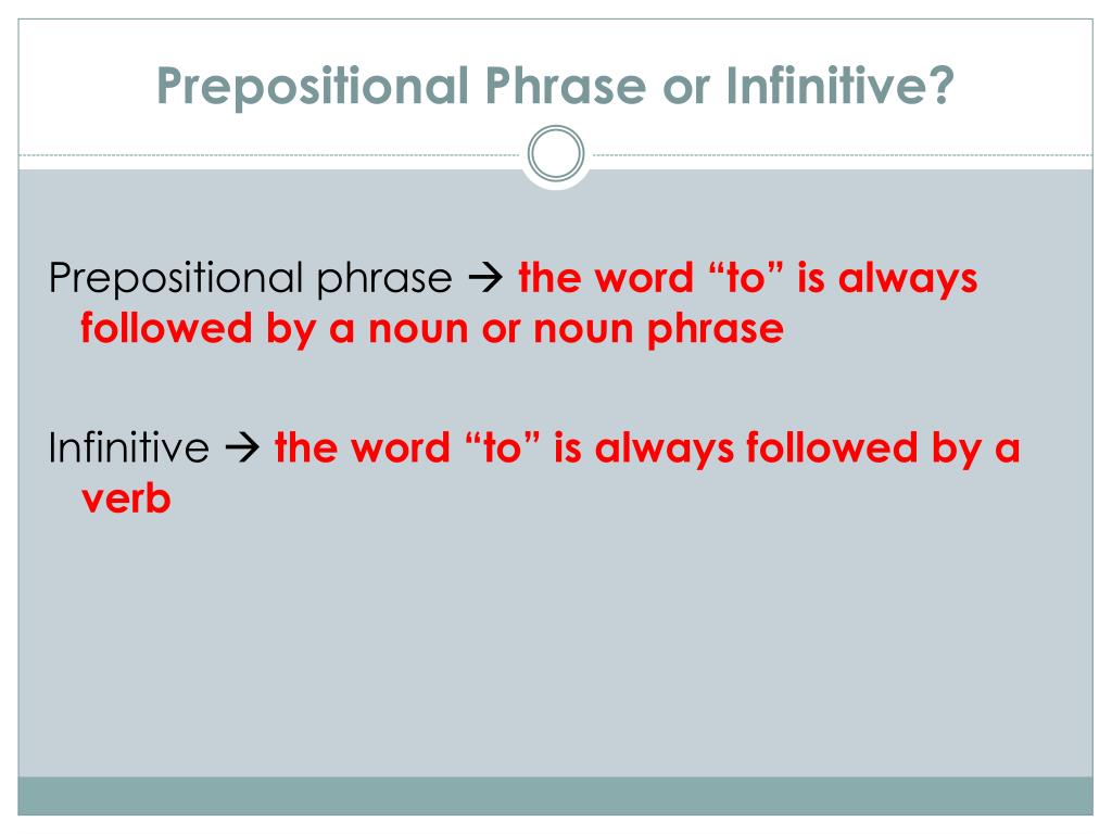 PPT Infinitive Phrases PowerPoint Presentation Free Download ID 