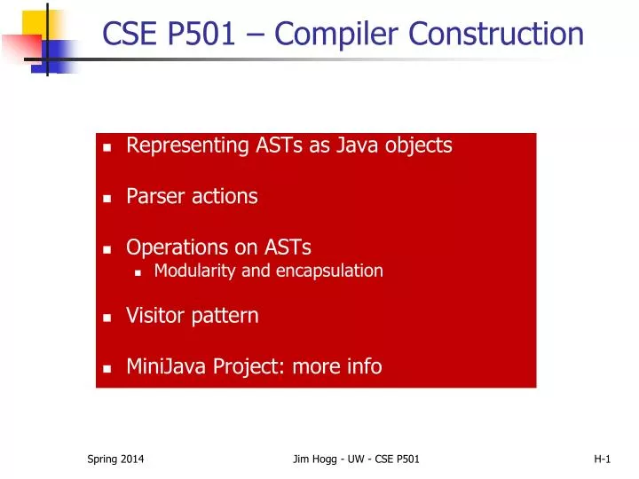 PPT CSE P501 Compiler Construction PowerPoint Presentation Free Download ID 2746065
