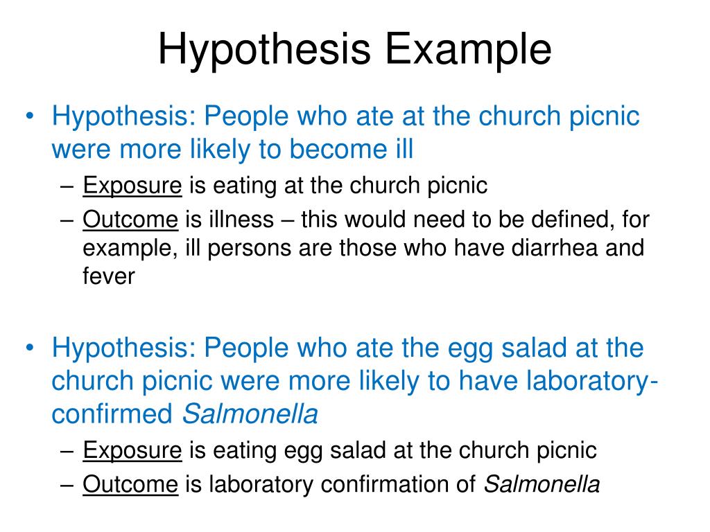 hypothesis testing in epidemiology