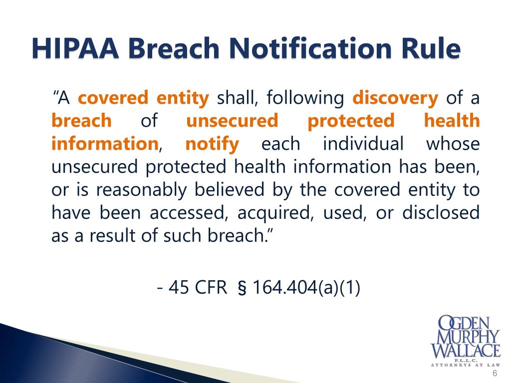 hipaa breach notification rule hipaa breach notification rule