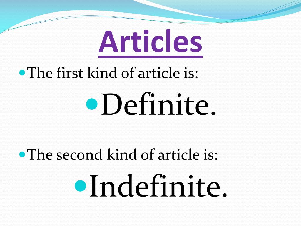 articles powerpoint presentation
