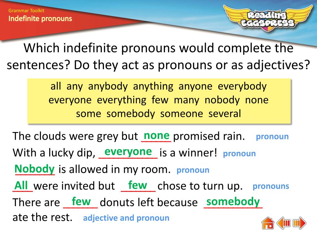 PPT - What are indefinite pronouns? PowerPoint Presentation, free ...