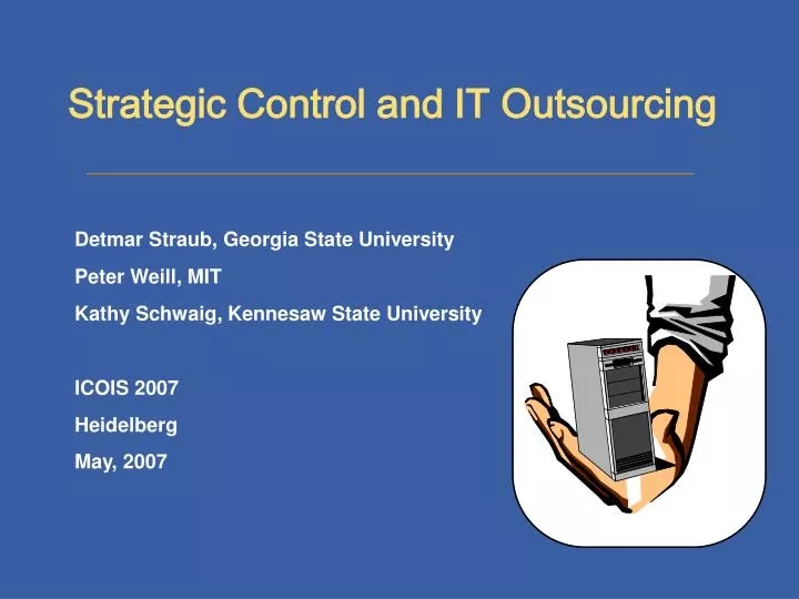 strategic control and it outsourcing n.
