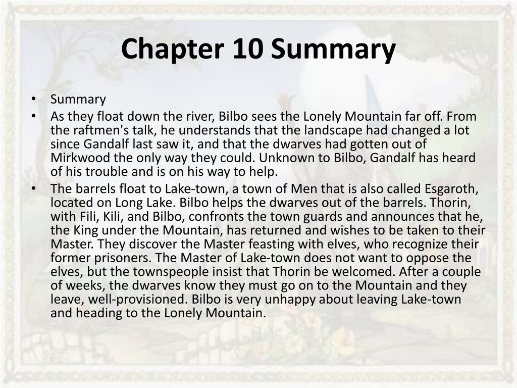 PPT - The Hobbit Chapter Summaries PowerPoint Presentation, free