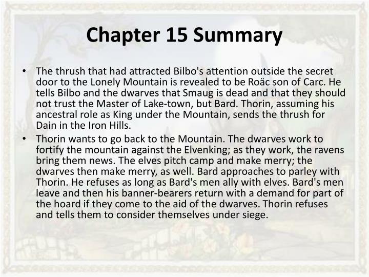 PPT - The Hobbit Chapter Summaries PowerPoint Presentation - ID:2748297