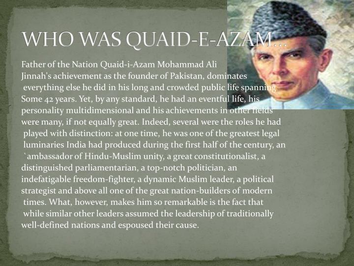 brief biography of quaid e azam