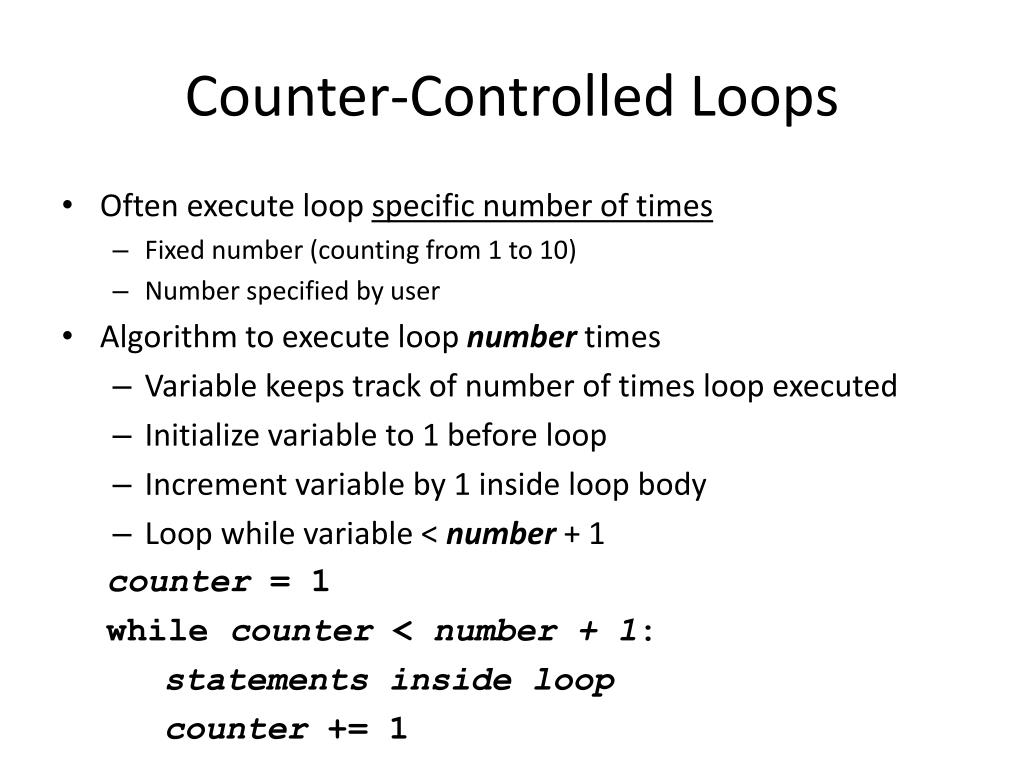 PPT - Mastering Counter-Controlled Loops in CSIS 1595 PowerPoint ...