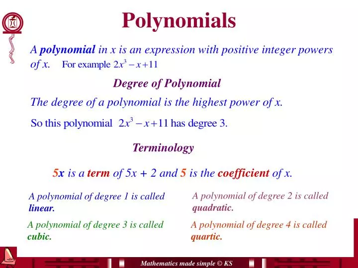 powerpoint presentation on polynomials for class 10