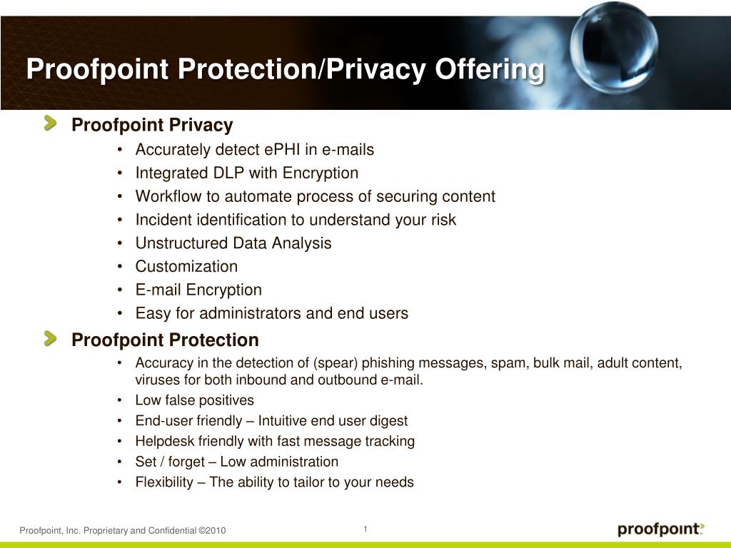 PPT - Proofpoint Protection/Privacy Offering PowerPoint Presentation ...