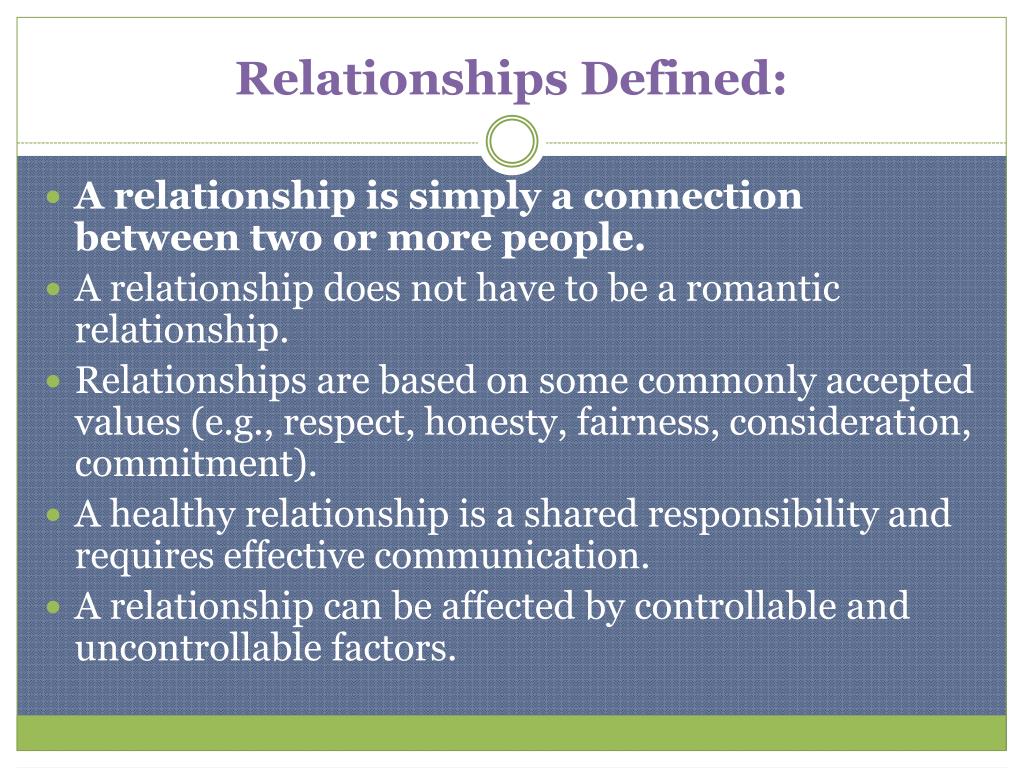 Define The Relationship Ch 57 PPT - Healthy Relationships PowerPoint Presentation, free download - ID