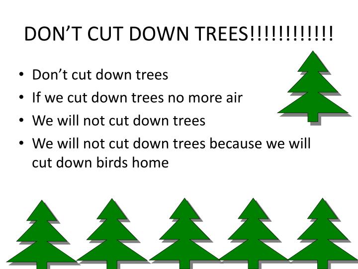 PPT SAVE THE TREES PowerPoint Presentation ID2749510