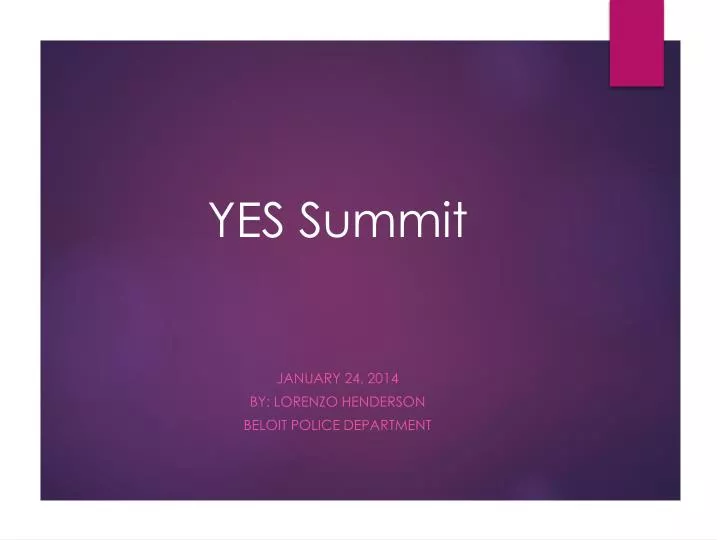 PPT YES Summit PowerPoint Presentation, free download ID2749550