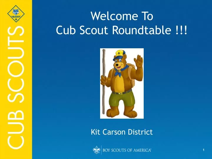 PPT - Welcome To Cub Scout Roundtable !!! PowerPoint Presentation, free