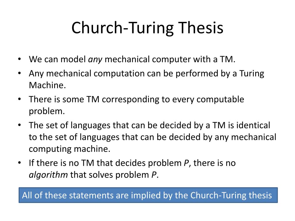 define church turing thesis