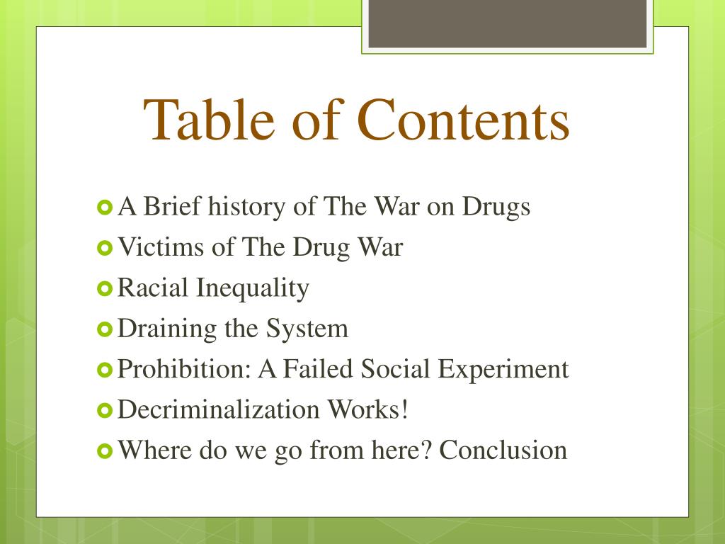 war on drugs dissertation topics