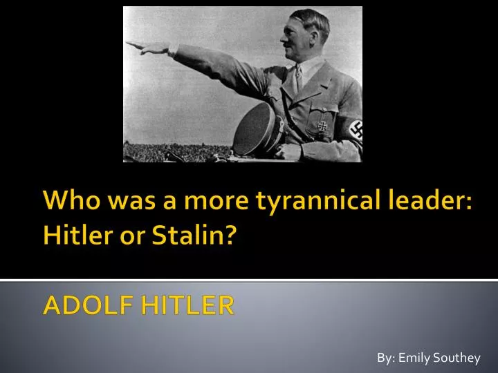 an analysis of hitler and stalins rise to power an analysis of hitler and stalins rise to power